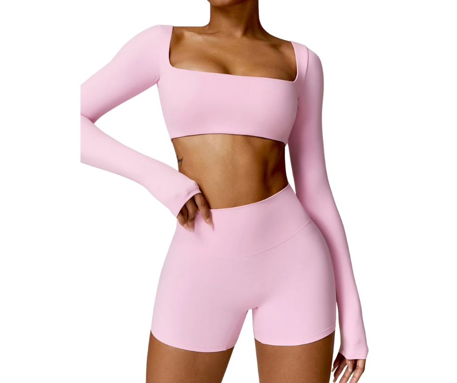 Quick-Drying Yoga Suit (Top & Shorts)
