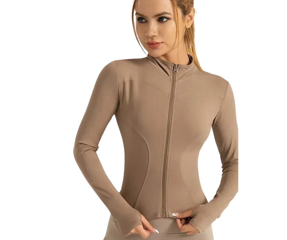 Seamless Workout Jacket - Breathable, Stretchy & Slim Fit
