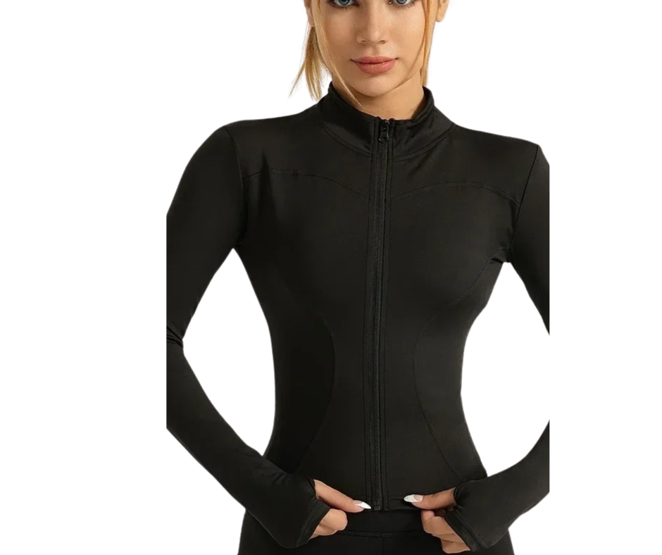 Seamless Workout Jacket - Breathable, Stretchy & Slim Fit