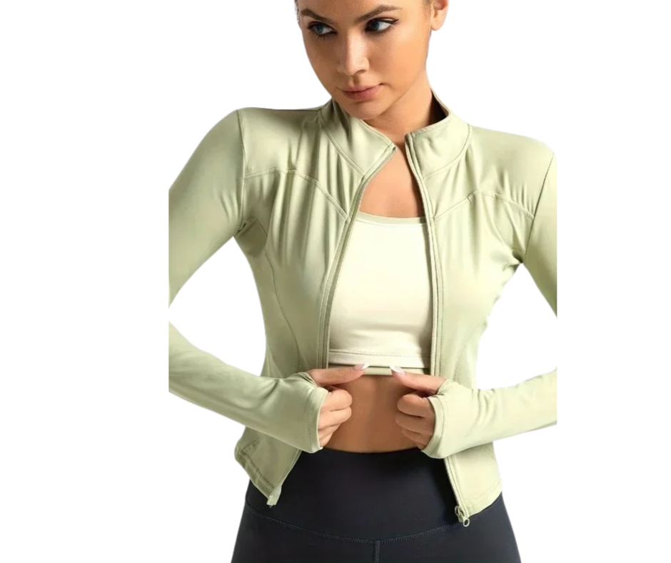 Seamless Workout Jacket - Breathable, Stretchy & Slim Fit