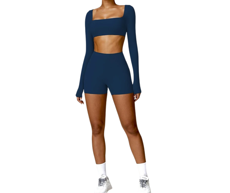Quick-Drying Yoga Suit (Top & Shorts)