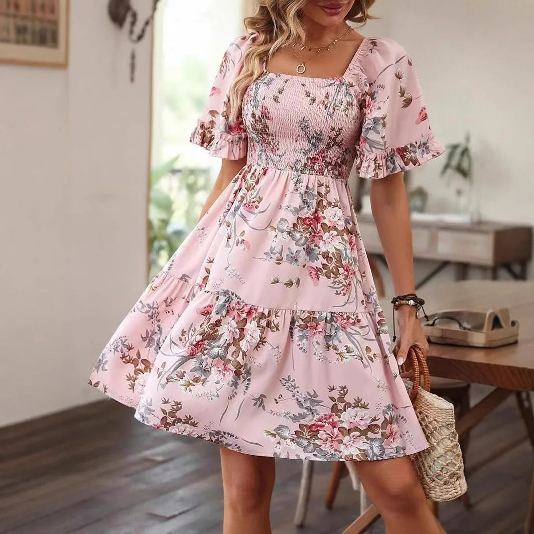 Women's Midi Dress Printed Size M 100% Polyester-3