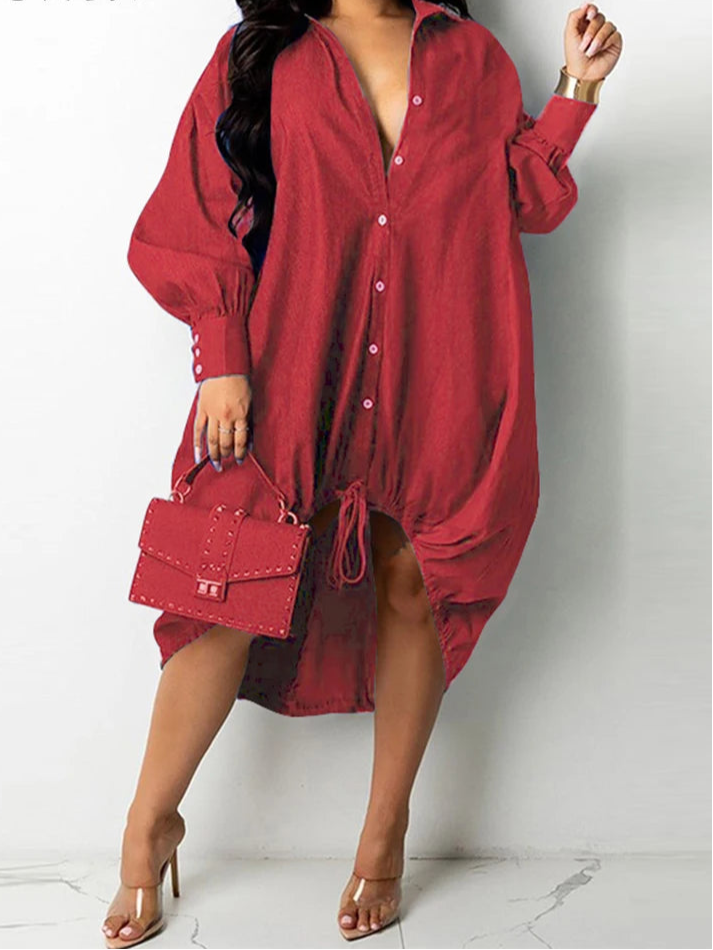 Plus Size Women's Midi Dress
