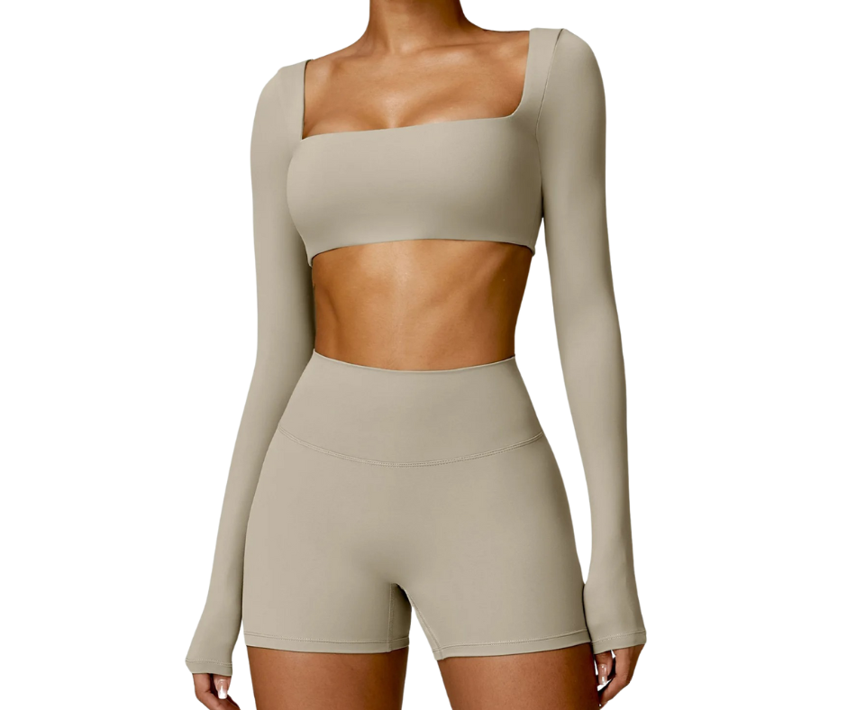 Quick-Drying Yoga Suit (Top & Shorts)
