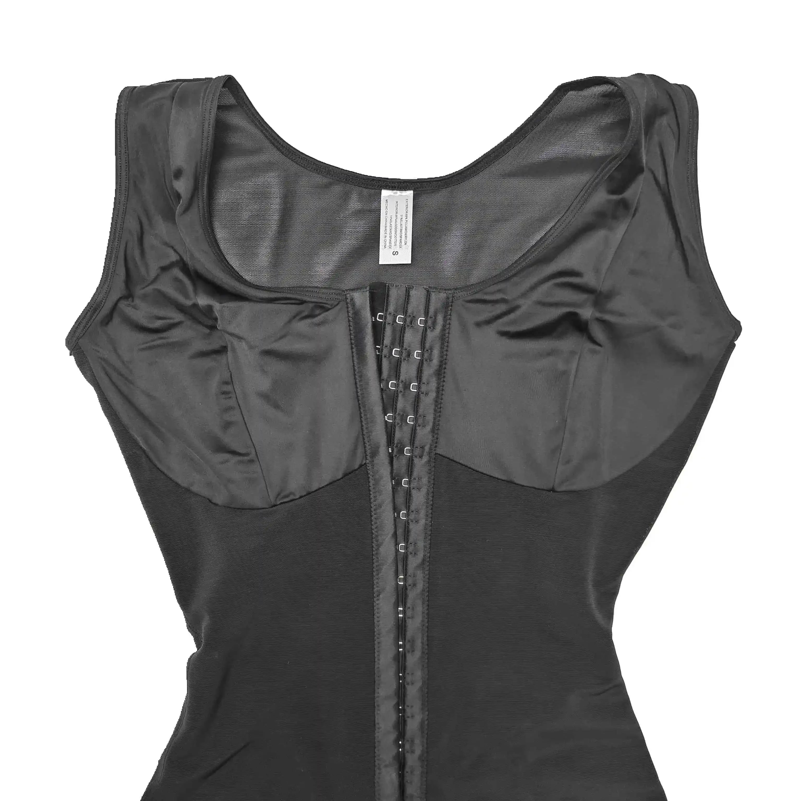 Women's Shapewear Bodysuit Black Size M Nylon Spandex High Compression Body Shaper 4