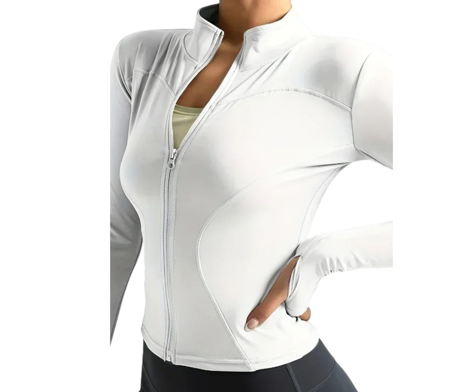 Seamless Workout Jacket - Breathable, Stretchy & Slim Fit