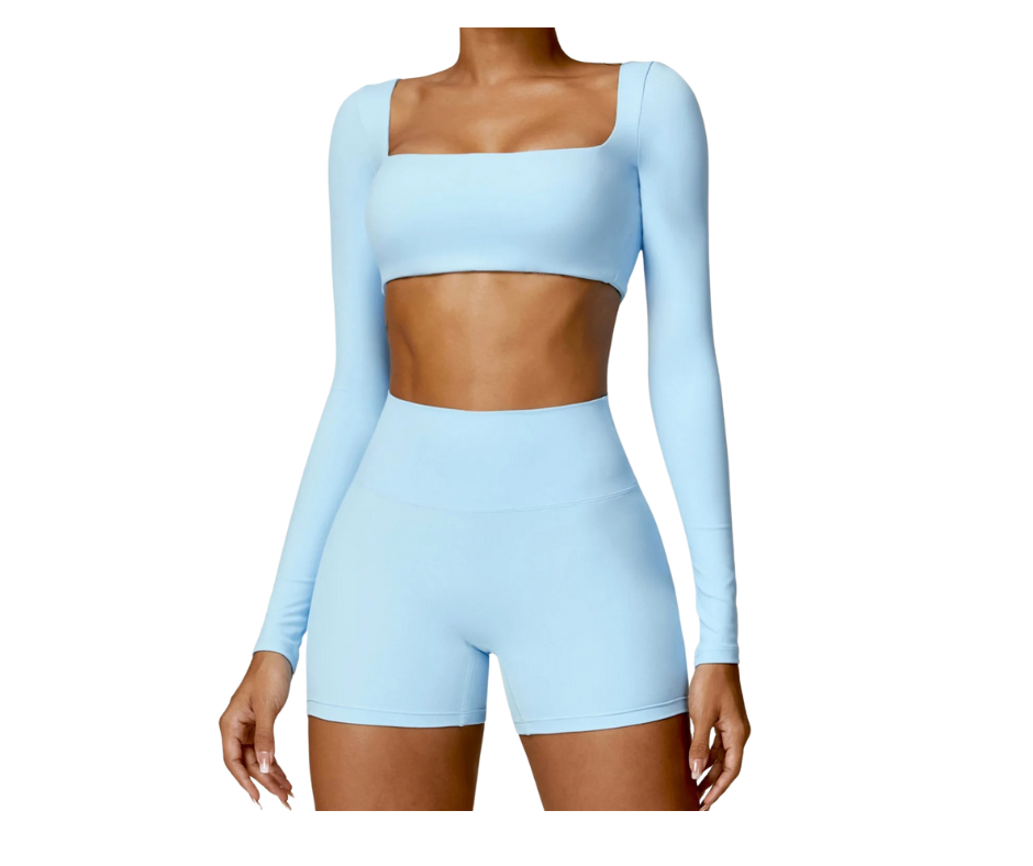 Quick-Drying Yoga Suit (Top & Shorts)