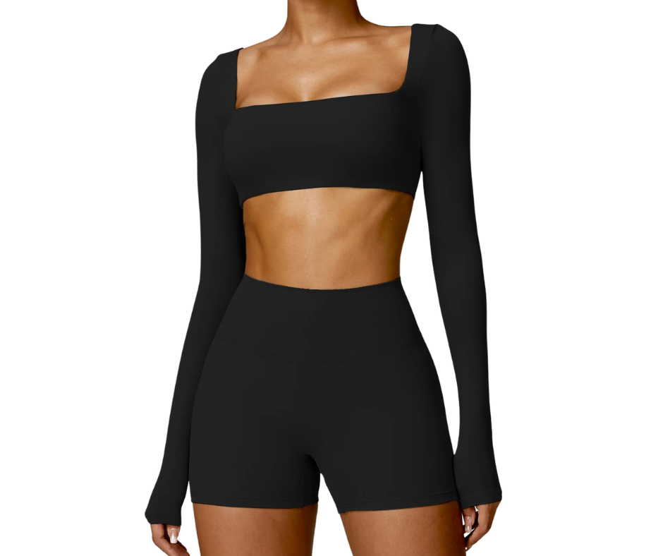 Quick-Drying Yoga Suit (Top & Shorts)