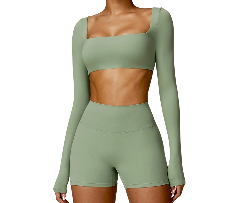 Quick-Drying Yoga Suit (Top & Shorts)