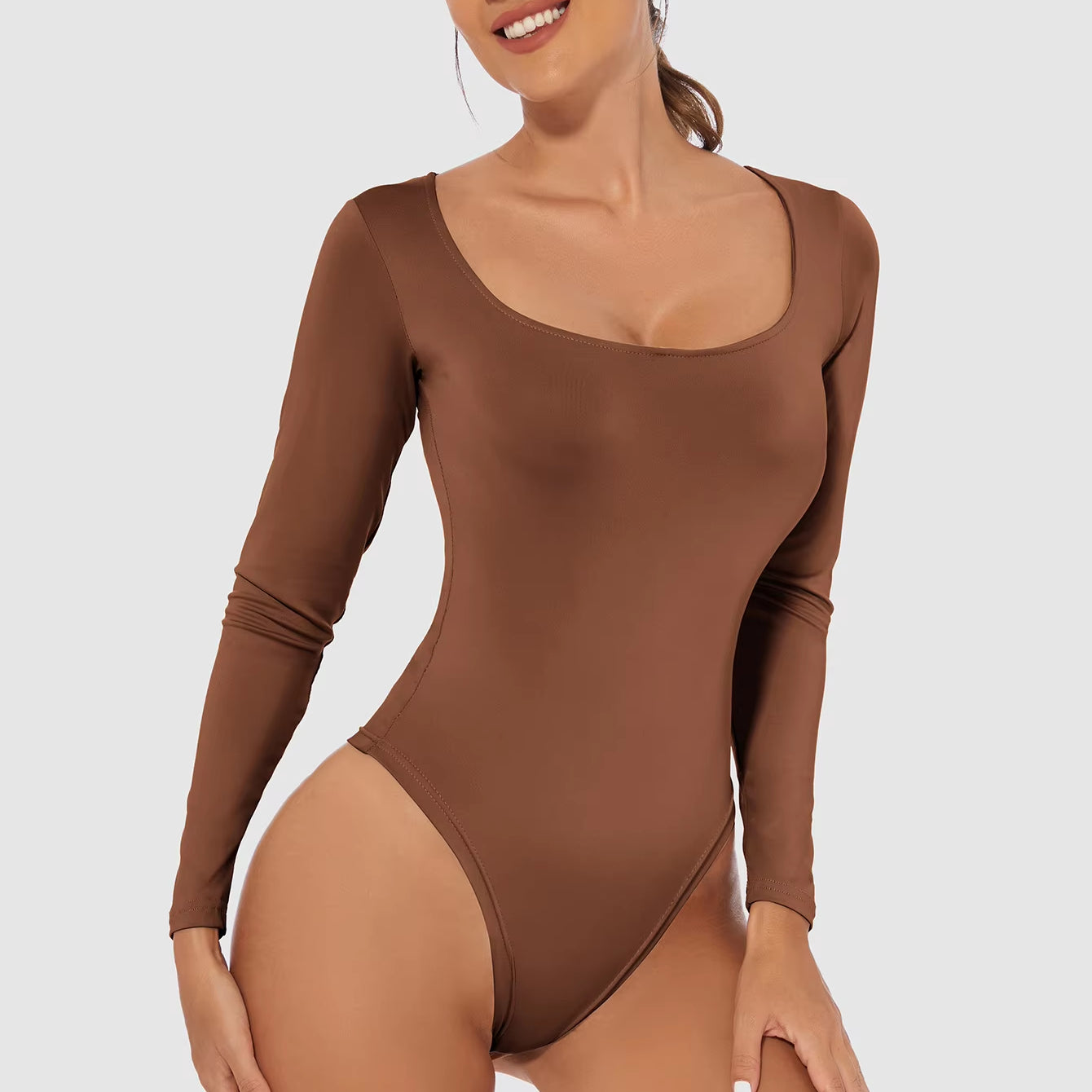 Women's Long Sleeve Close-Fit Bodysuit