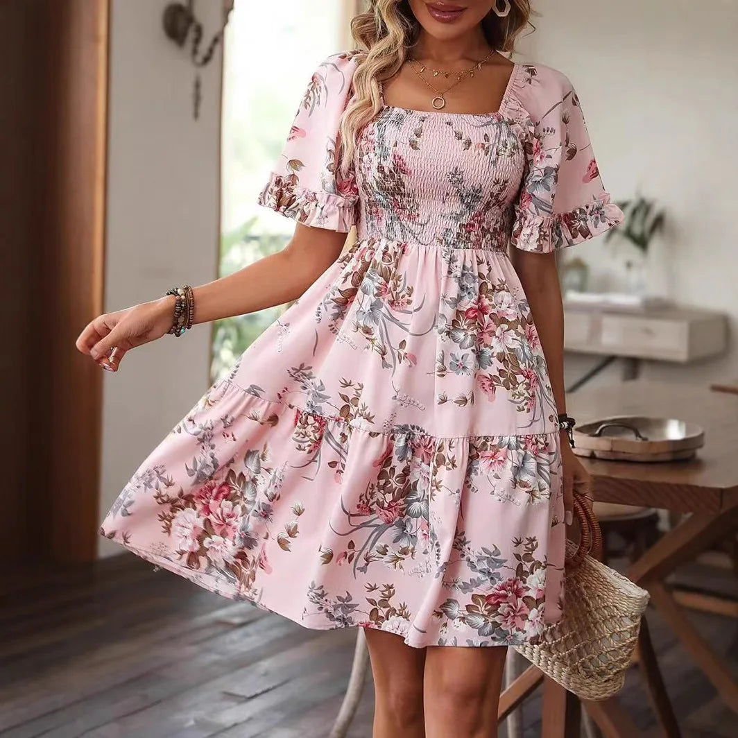 Women's Midi Dress Printed Size M 100% Polyester-1