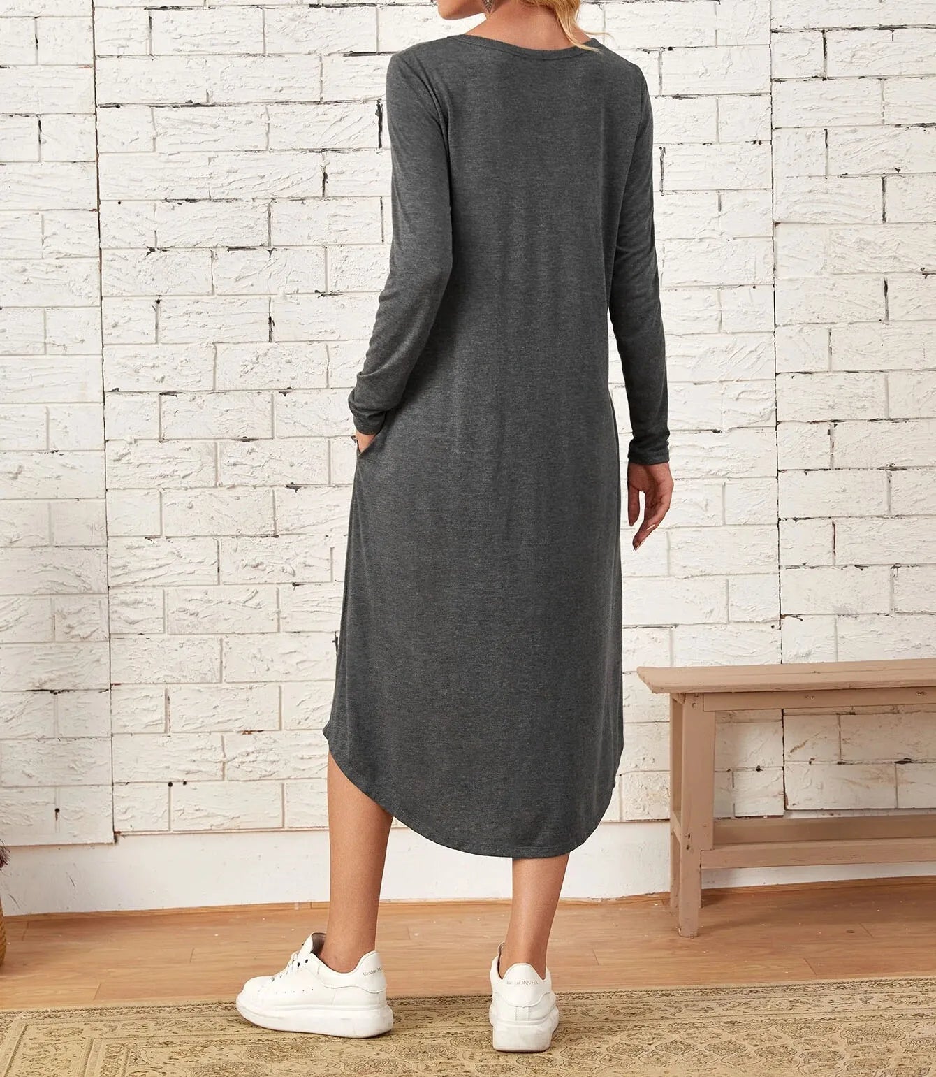 Women's Curved Hem Dress