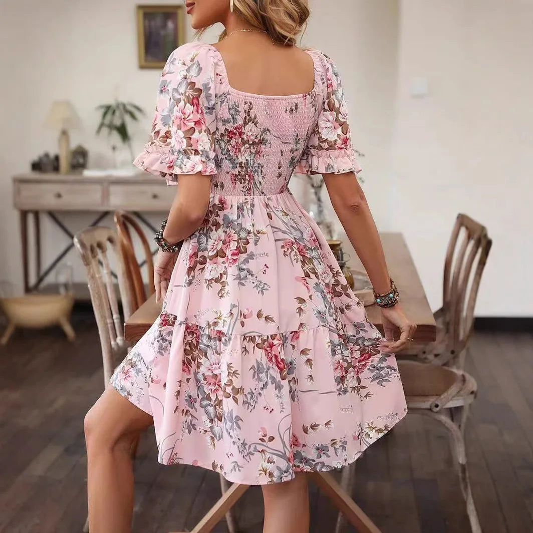 Women's Midi Dress Printed Size M 100% Polyester-2