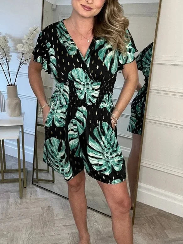 Variant image for Women's Jumpsuit Floral Print Size M Polyester-3
